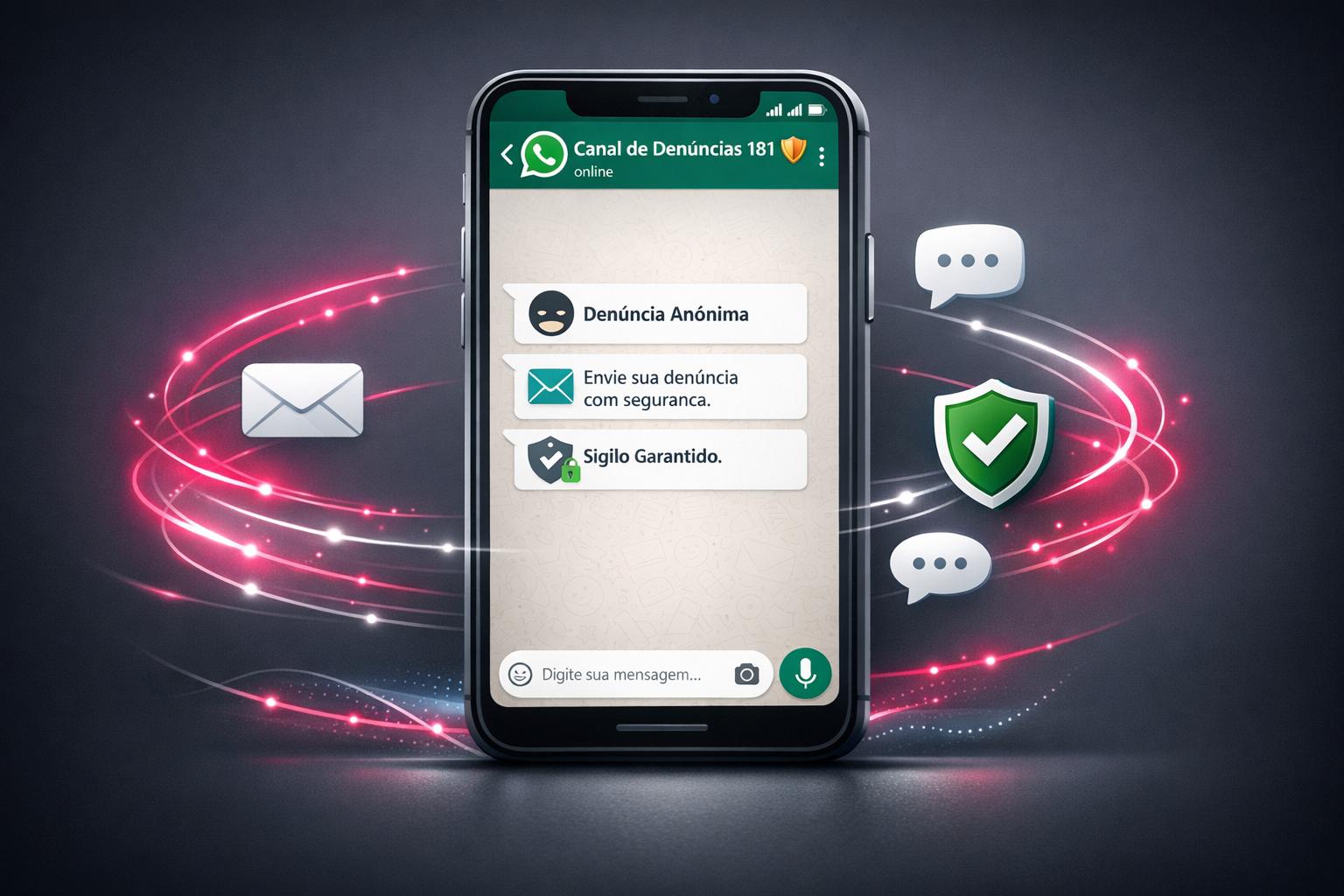 Canal de denúncias 181 é disponibilizado via WhatsApp