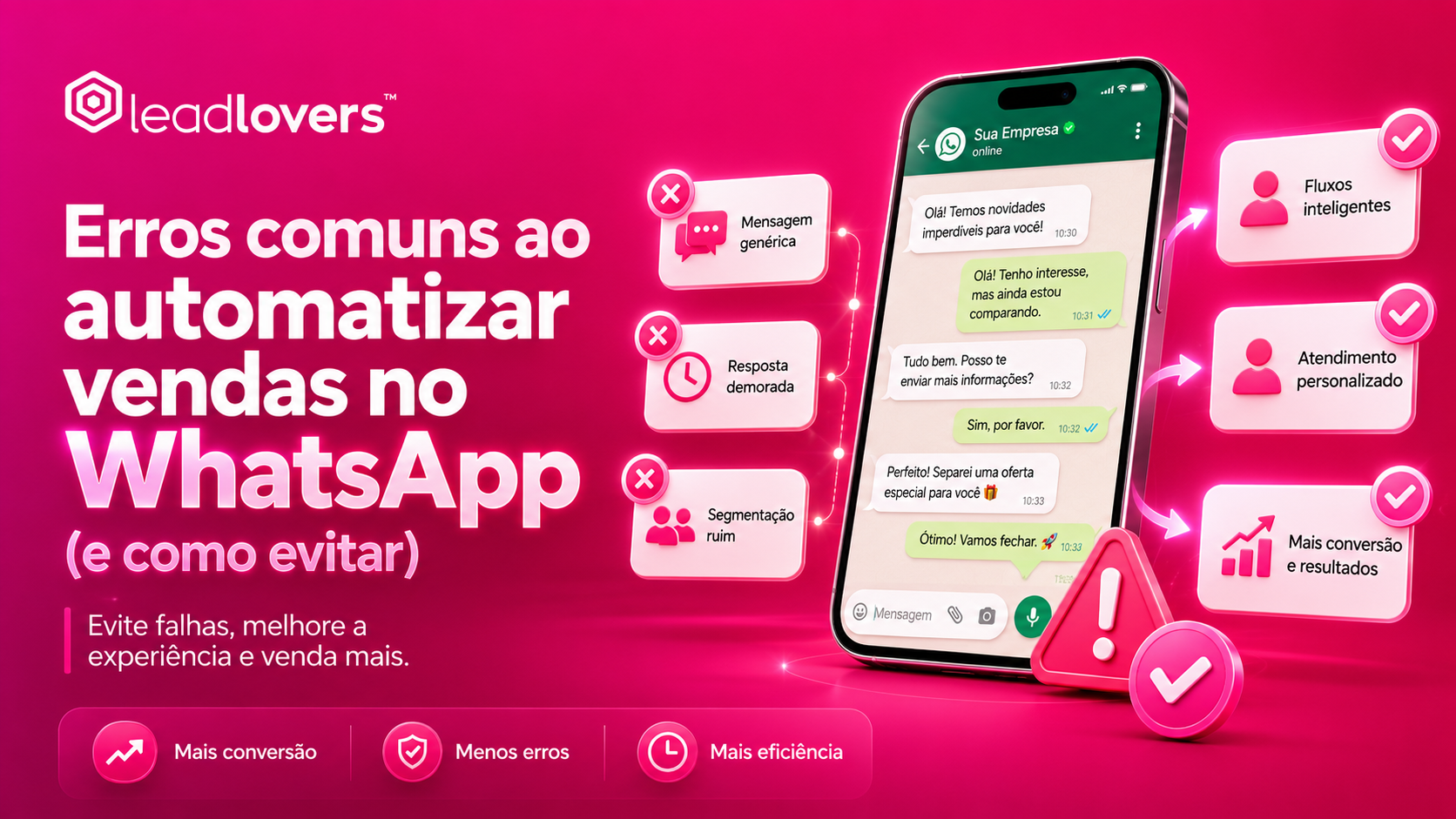 Erros comuns ao automatizar vendas no WhatsApp (e como evitar)